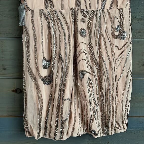 $300 Free People Stone River Beaded Sequin Embellished Romper Pink - Picture 5 of 16
